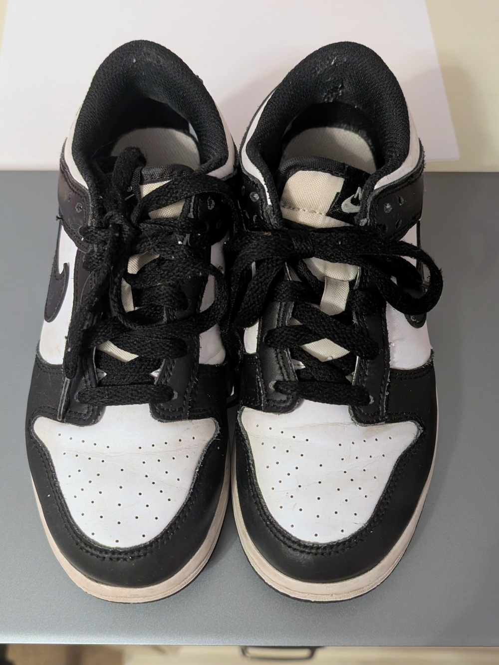 Nike Panda Kids Black and White Low-Top Sneakers